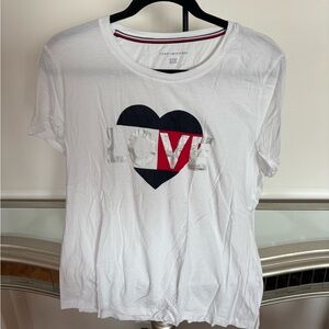 Tommy Hilfiger White Cotton Blend T-Shirt